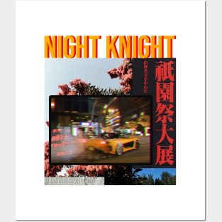 Night Knight Drift Veilside RX7 Posters and Art